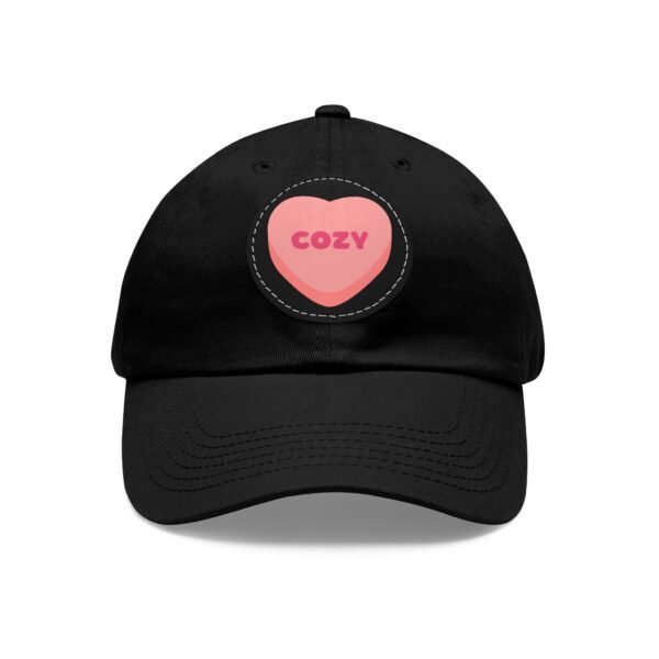 Cozy Leather Patch Baseball Cap - Image 4