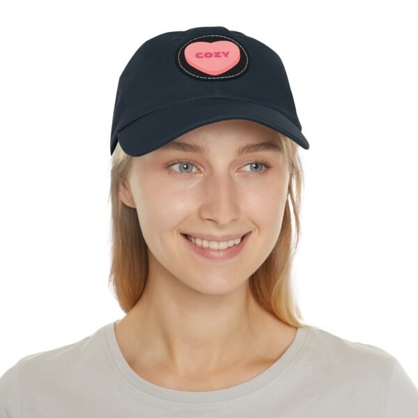 Cozy Leather Patch Baseball Cap - Image 11