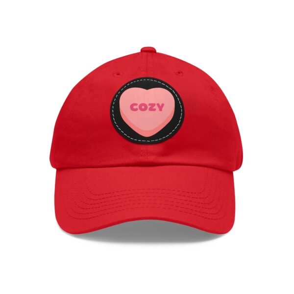 Cozy Leather Patch Baseball Cap - Image 9